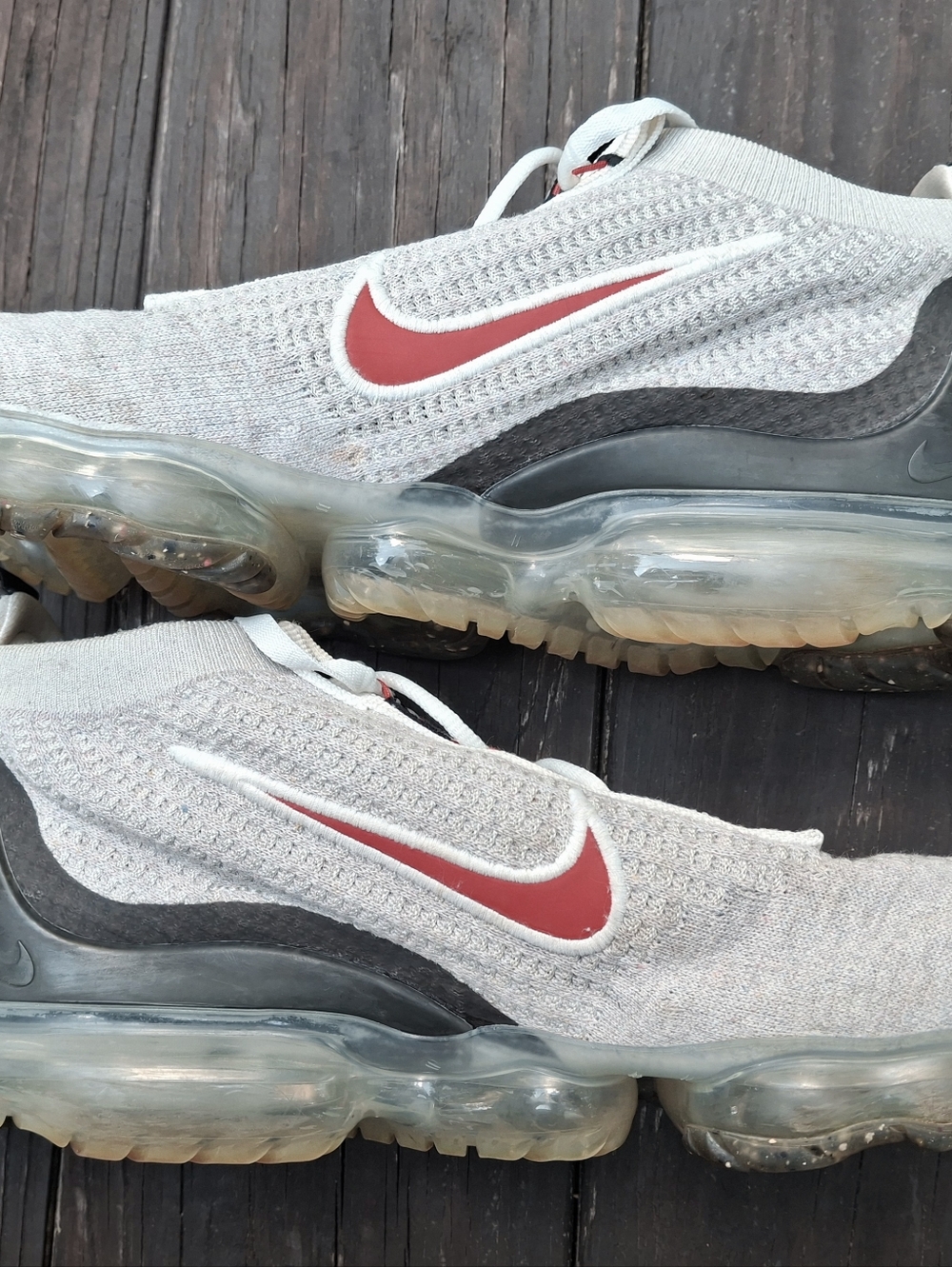 Nike Air Vapormax Flyknit Light Bone University Shoes Size 12 - Picture 5 of 12